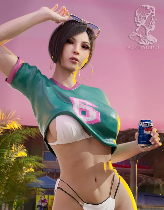 Ada Wong, Gta Vi Cover Girl (Grand Theft Auto Vi, Pepsi) by Aristipstudio