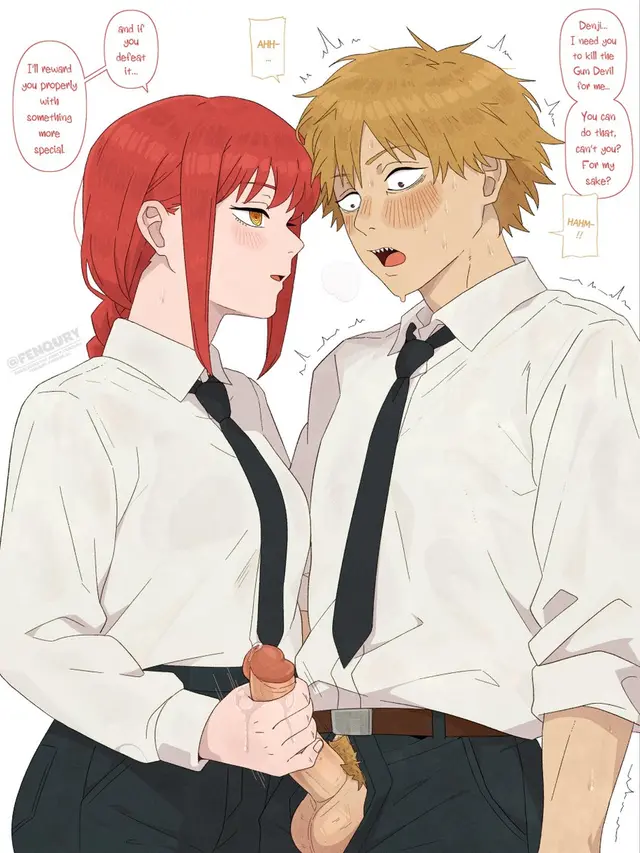 Denji, Makima (Chainsaw Man) by Fenqury