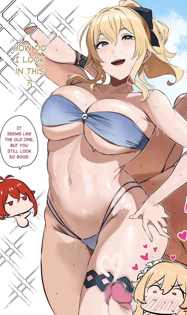 Diluc, Jean, Lumine (Genshin Impact) by Okpriko