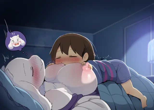 Frisk, Toriel (Undertale) by Dagasi