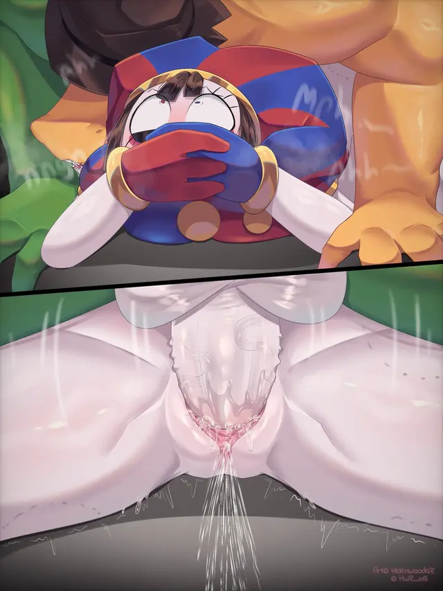 Gummigoo, Pomni (Glitch Productions, The Amazing Digital Circus) by Helenwoodsr, Hwr Nsfw