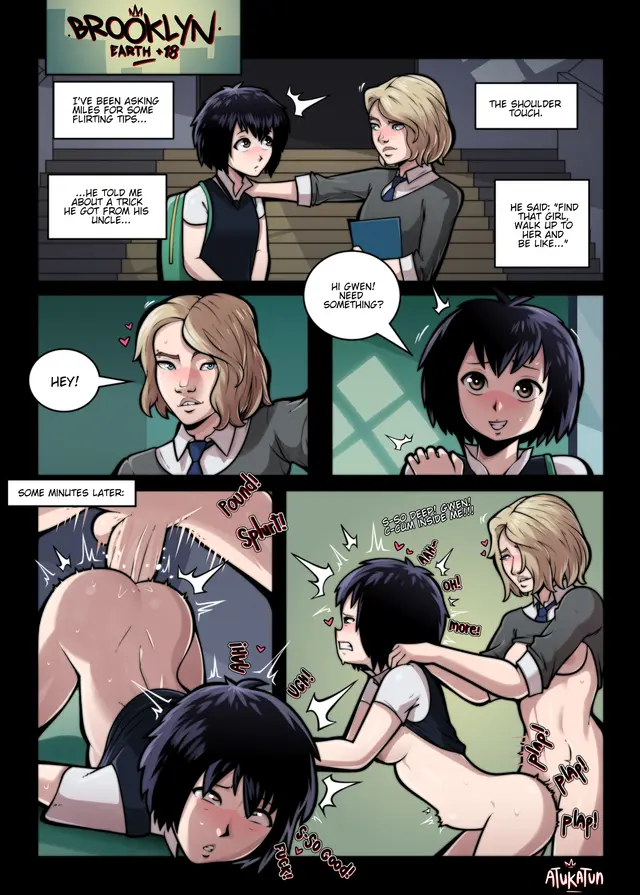 Gwen Stacy, Peni Parker (Spider-Man Into The Spider-Verse) by Atukatun