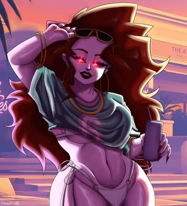 Mommy Mearest, Vice City Cover Girl (Friday Night Funkin, Grand Theft Auto Vi) by Elronnyx