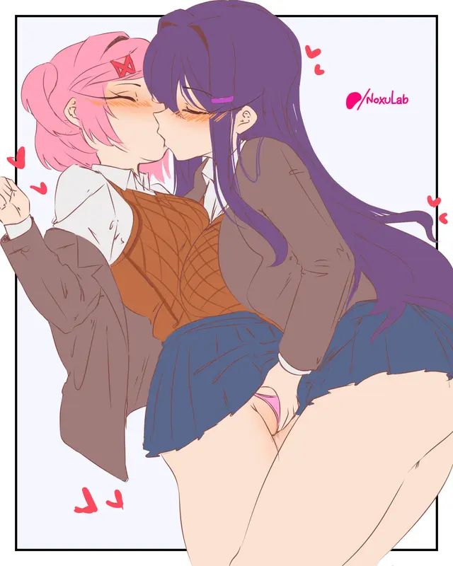 Natsuki, Yuri (Doki Doki Literature Club) by Arte Mitzuki, Artemitzuki (Artist)