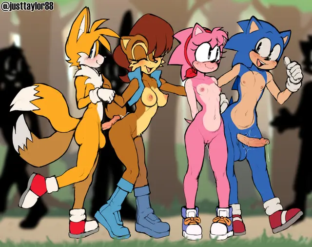 Amy Rose, Classic Amy Rose, Miles Prower (Sonic The Hedgehog) by Justtaylor