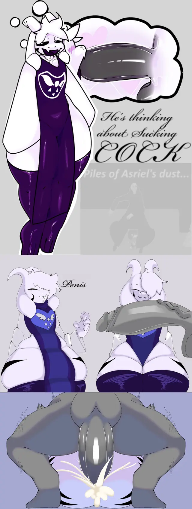 Anon, Anonymous Male, Asriel Dreemurr (Undertale) by Woopyy