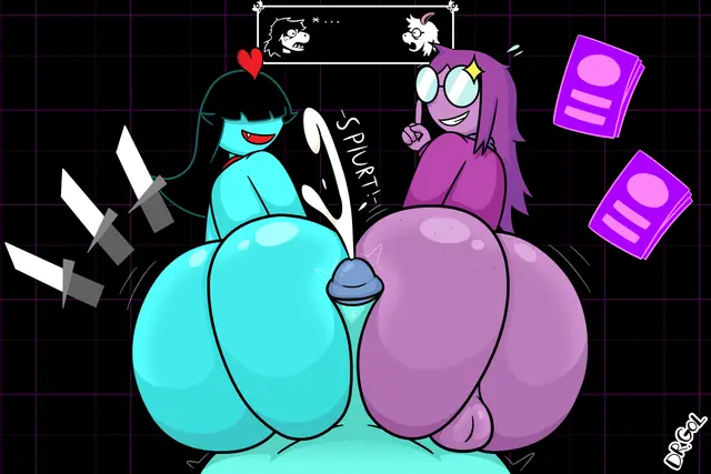 Aqua, Kris, Ralsei With White Fur (Deltarune Chapter 5) by Dr Gol.