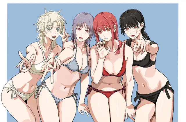 Death Devil, Makima, Yoru (Chainsaw Man, Mappa) by Shiren