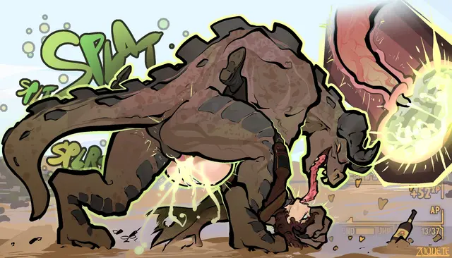 Deathclaw, Male Deathclaw, Ncr Ranger (Fallout New Vegas) by Zoquete