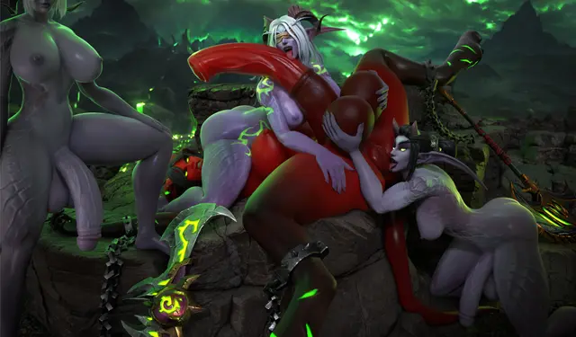 Demon Hunter, Eredar, Night Elf (Blizzard Entertainment) by Tektah