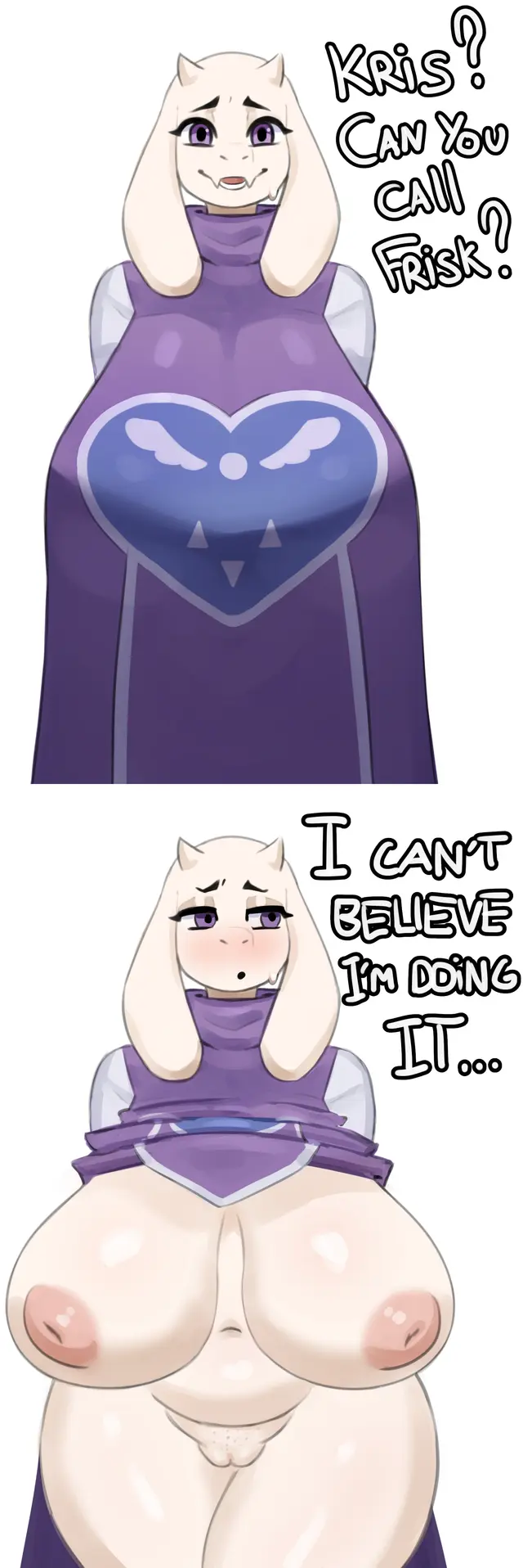 Frisk, Toriel (Deltarune, Undertale) by Egoroamer (Artist)