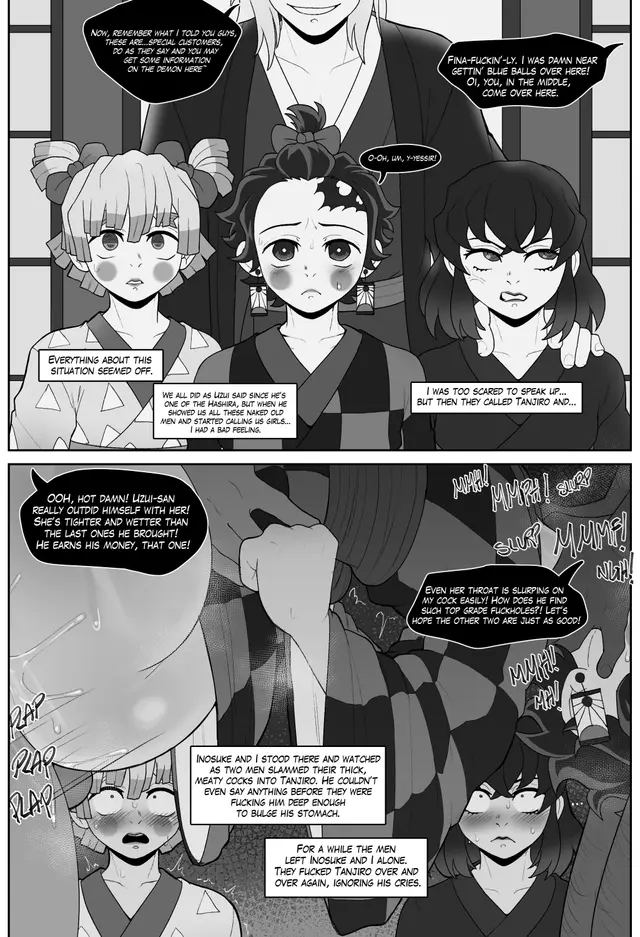 Inosuke Hashibira, Kamado Tanjirou, Uzui Tengen (Demon Slayer, Kimetsu No Yaiba) by Blackwhiplash, Bwl
