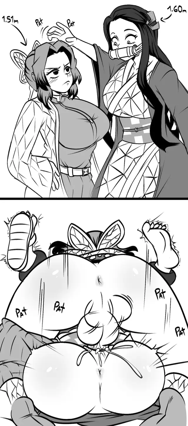 Kamado Nezuko, Kochou Shinobu (Demon Slayer, Kimetsu No Yaiba) by Semidraws
