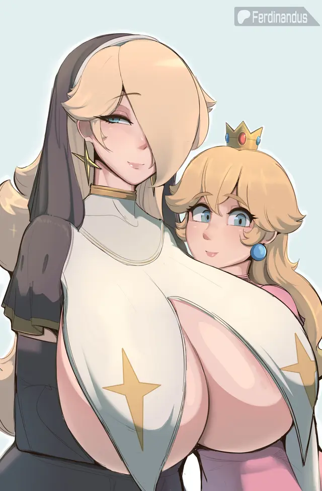 Princess Peach, Princess Rosalina (Mario) by Ferdinandus