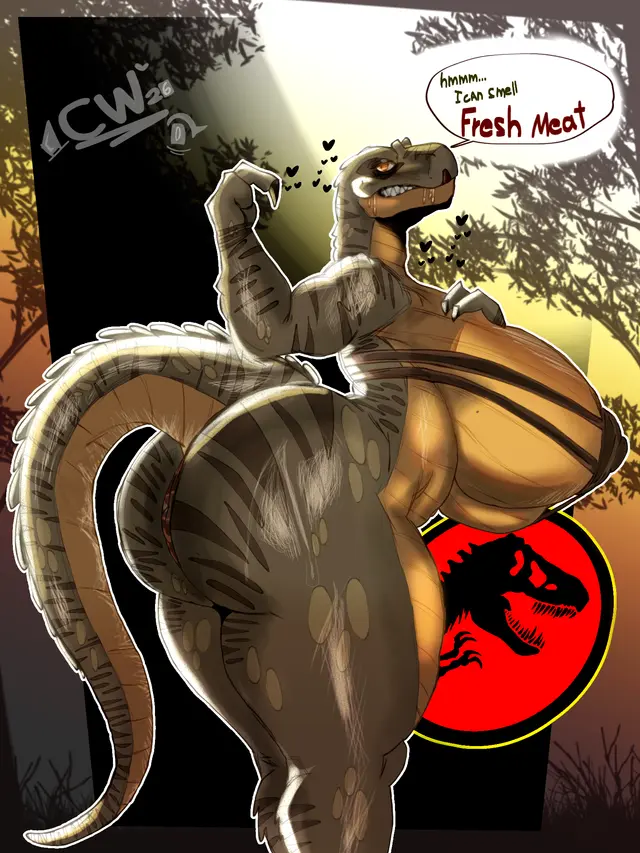 Rexy, Roberta (Jurassic Park (Franchise), Jurassic World) by Cartoonwizzard, Mister Feelgood