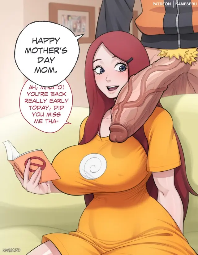 Uzumaki Kushina, Uzumaki Naruto (Naruto) by Kameseru
