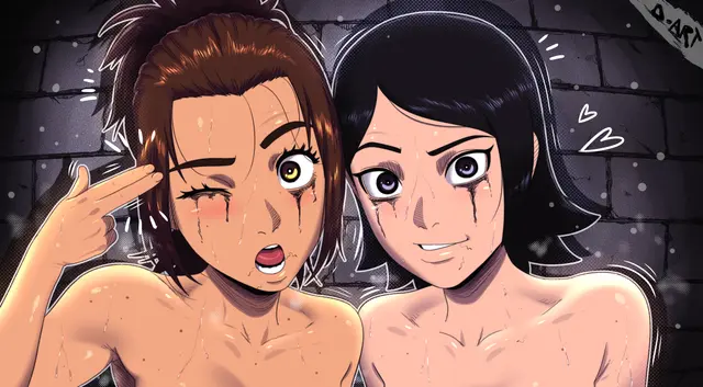 Gabi Braun, Sarada Uchiha (Attack On Titan, Boruto Naruto Next Generations) by D-Art