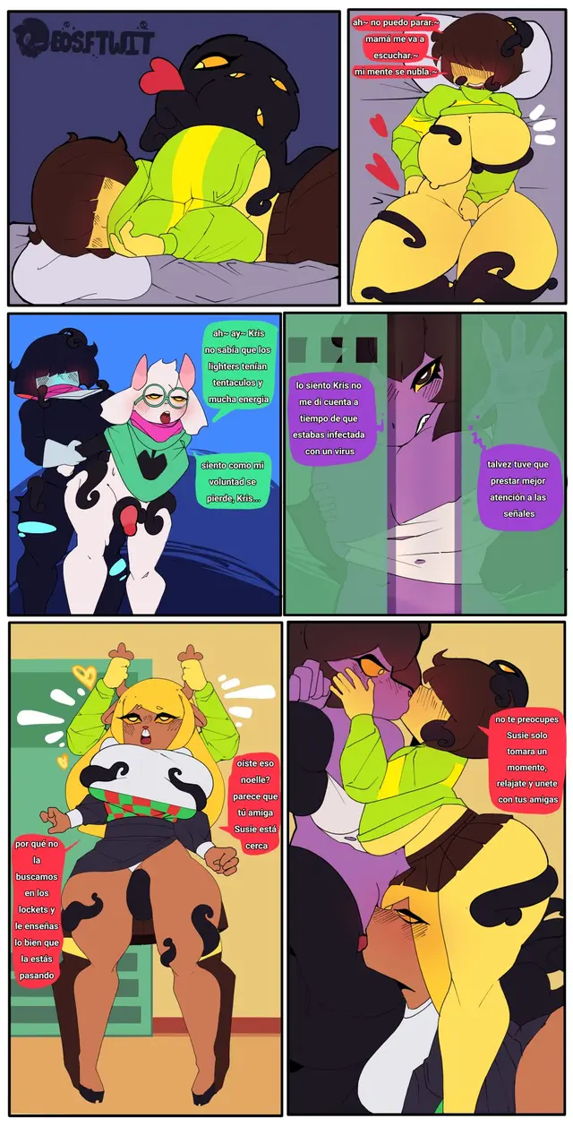 Kris, Kris Female, Noelle Holiday (Deltarune, Undertale Au) by Eosftwit