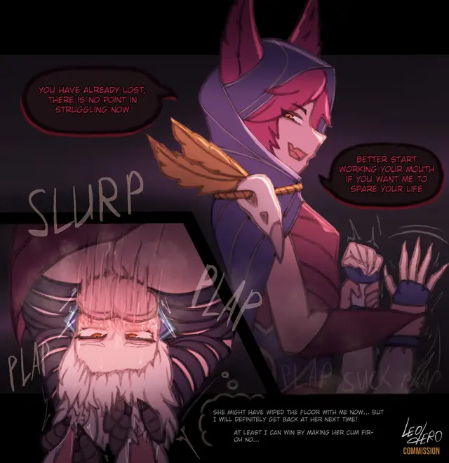 Lulu The Lewd, Vastaya, Xayah (League Of Legends) by Leoderorero
