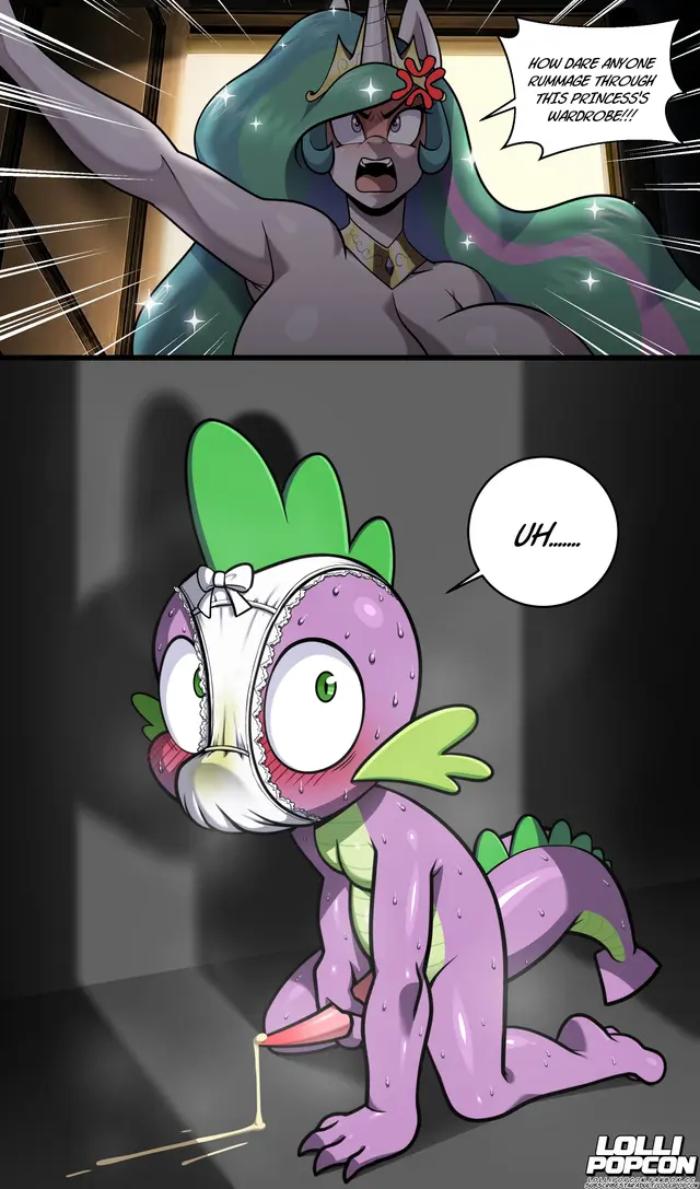 Princess Celestia, Spike (Friendship Is Magic, My Little Pony) by Lollipopcon