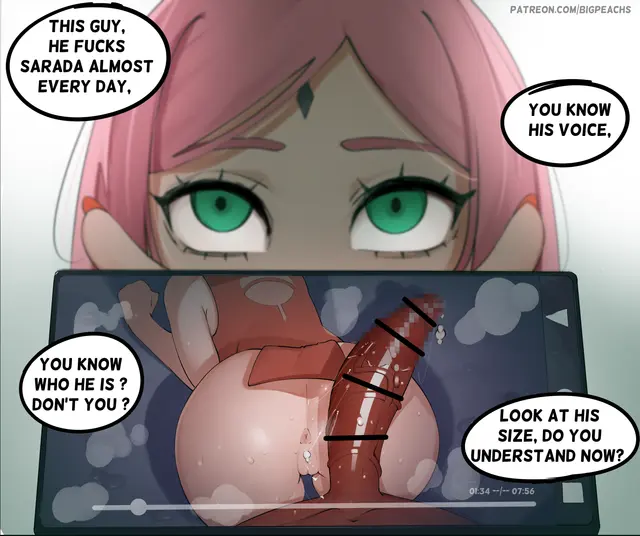 Sakura Haruno, Sarada Uchiha, Uzumaki Boruto (Boruto Naruto Next Generations) by Bigpeachs