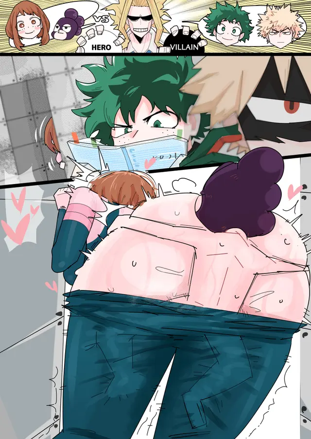 All Might, Izuku Midoriya, Katsuki Bakugou (My Hero Academia) by Barbaru B