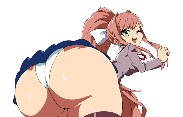 Monika (Ddlc, Doki Doki Literature Club) by Niyuyu