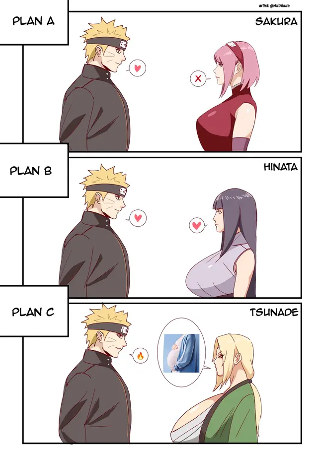 Hyuuga Hinata, Sakura Haruno, Tsunade (Naruto The Last, Naruto Shippuden) by Airi Akura